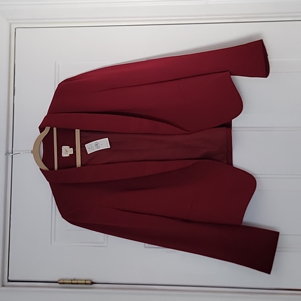 Loft Burgundy Collared Blazer